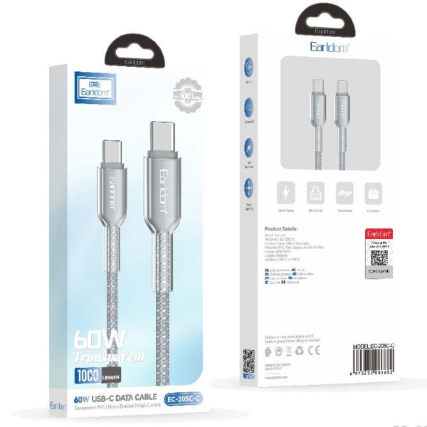 کابل شارژ ارلدام EARLDOM EC-205C-C C TO C 1M