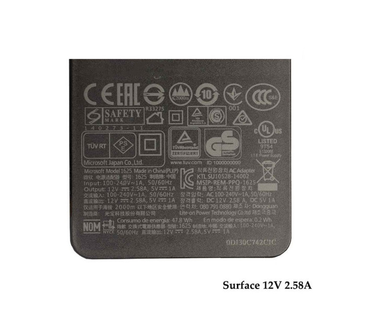 آداپتور تبلت مایکروسافت Microsoft Surface Pro3 12V 2.58A