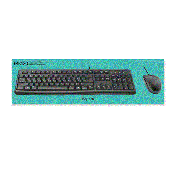 کیبورد و ماوس با سیم لاجیتک مدل KEYBOARD AND MOUSE LOGITECH MK120