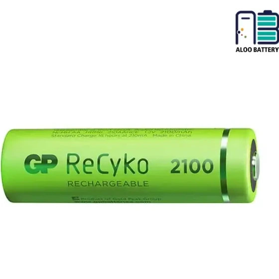 باتری قلمی شارژی جی پی مدل ReCyko ظرفیت ۲۱۰۰ میلیآمپر بسته ۲ عددی