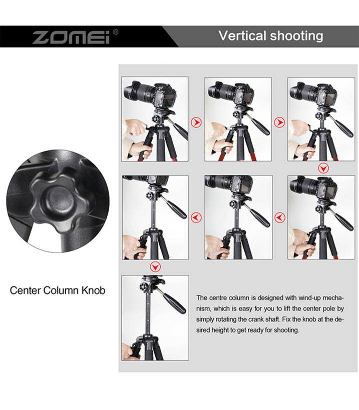 سه پایه دوربین زومیی مدل Q111 برند ZOMEI