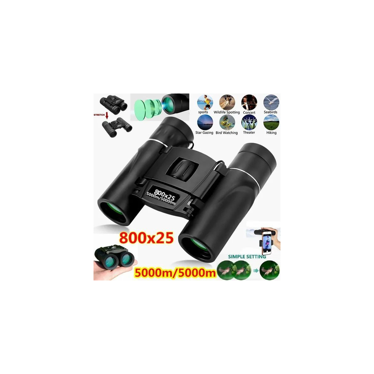 دوربین دوچشمی سانکر مدل HR-821S برند Sun Core