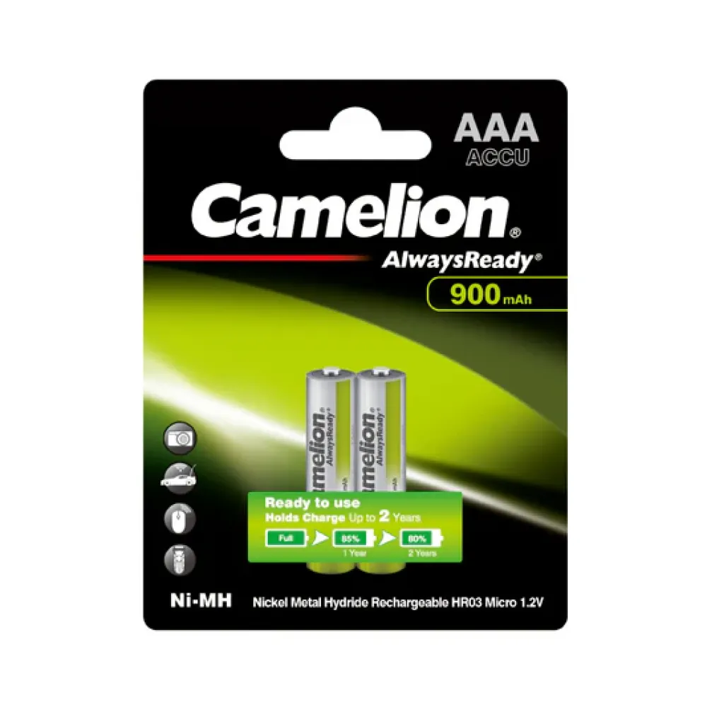 باتری شارژی Camelion AAA 900mAh بسته 2 عددی