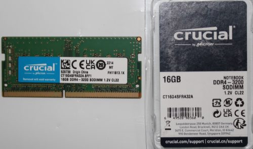 رم CRUCIAL 16GB 3200MHZ DDR4L