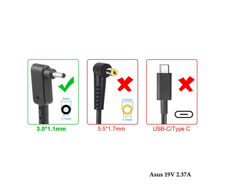آداپتور لپ تاپ ایسر Acer 19V 2.37A _3.0*1.1 سرریز- گارانتی بیمه ایران